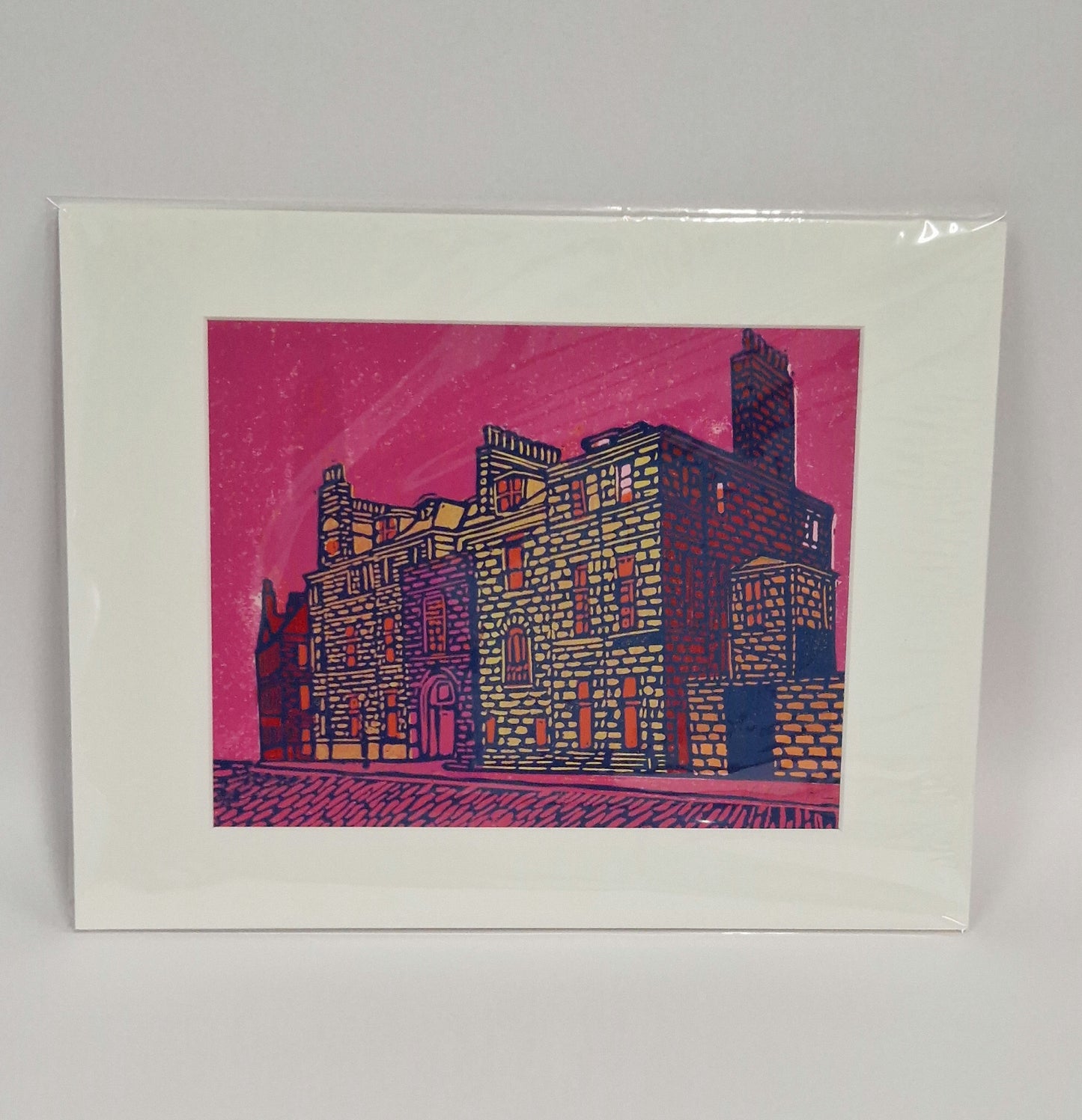 Original Hand Carved Lino Print - Castle Street Aberdeen