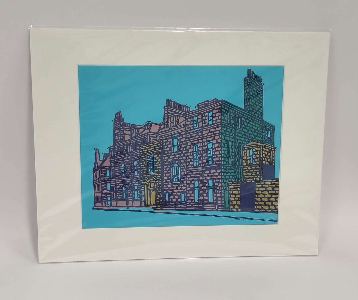 Original Hand Carved Lino Print - Castle Street