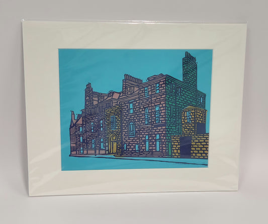 Original Hand Carved Lino Print - Castle Street