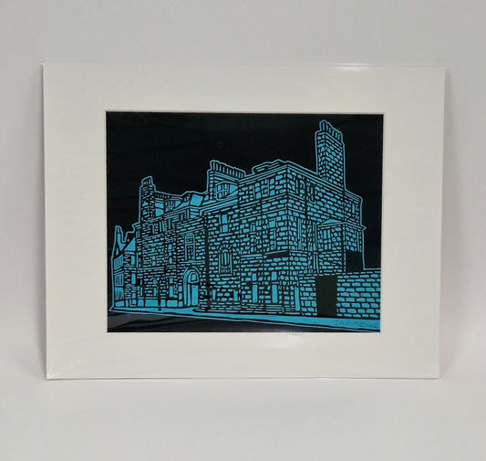 Original Hand Carved Lino Print - Castle Street