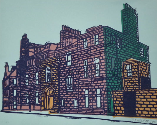 Original Hand Carved Lino Print - Castle Street Aberdeen