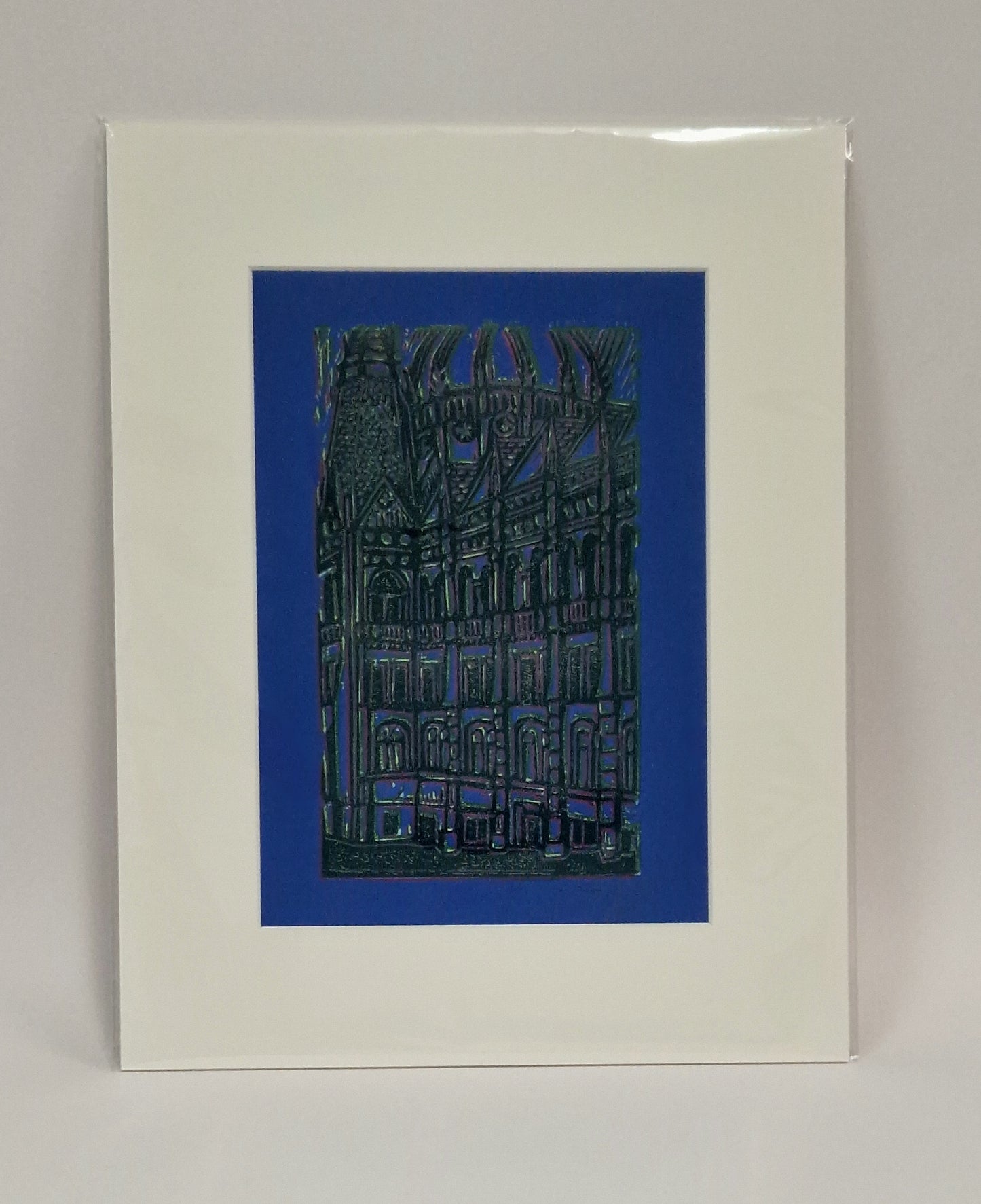 Original Hand Craved Lino Print - Budapest Parliament